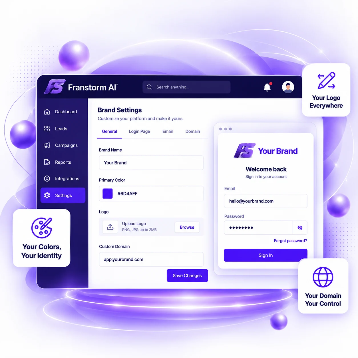 Rebrand as your platform